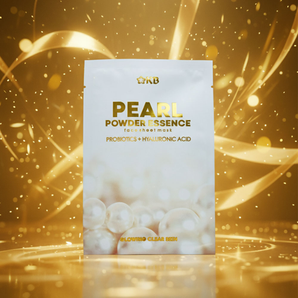 KB Pearl Powder Essence Face Sheet Mask with Probiotics and Hyaluronic Acid