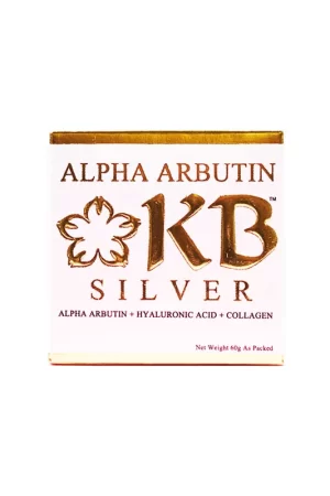 KB Silver Whitening Soap 60g Alpha Arbutin + Hyaluronic Acid + Collagen Whitening Soap