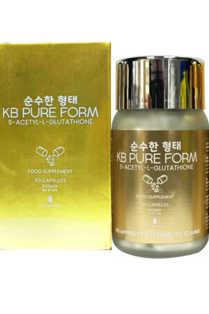 KB Pure Form Masshiro Glutathione® (S-Acetyl-L-Glutathione) 60 Capsules 500mg